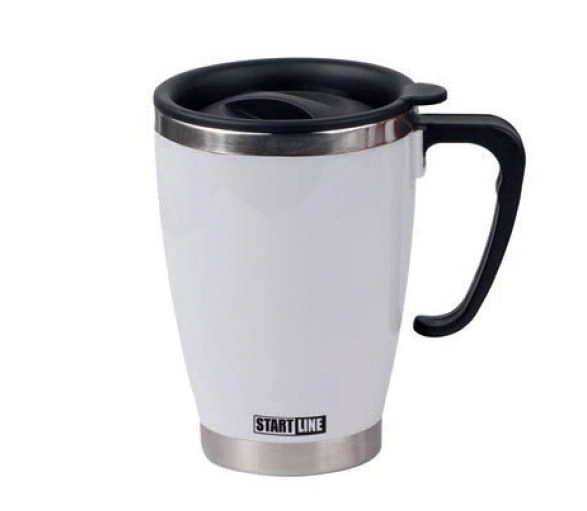 Caneca Inox Revest C/tampa Branca Ref.836427