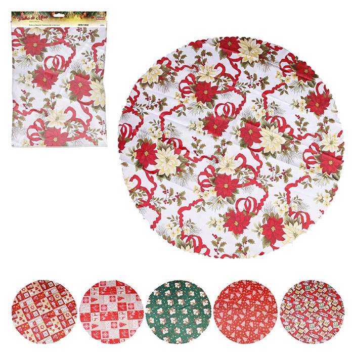 Toalha De Mesa Art Christmas 147cm Red Natal