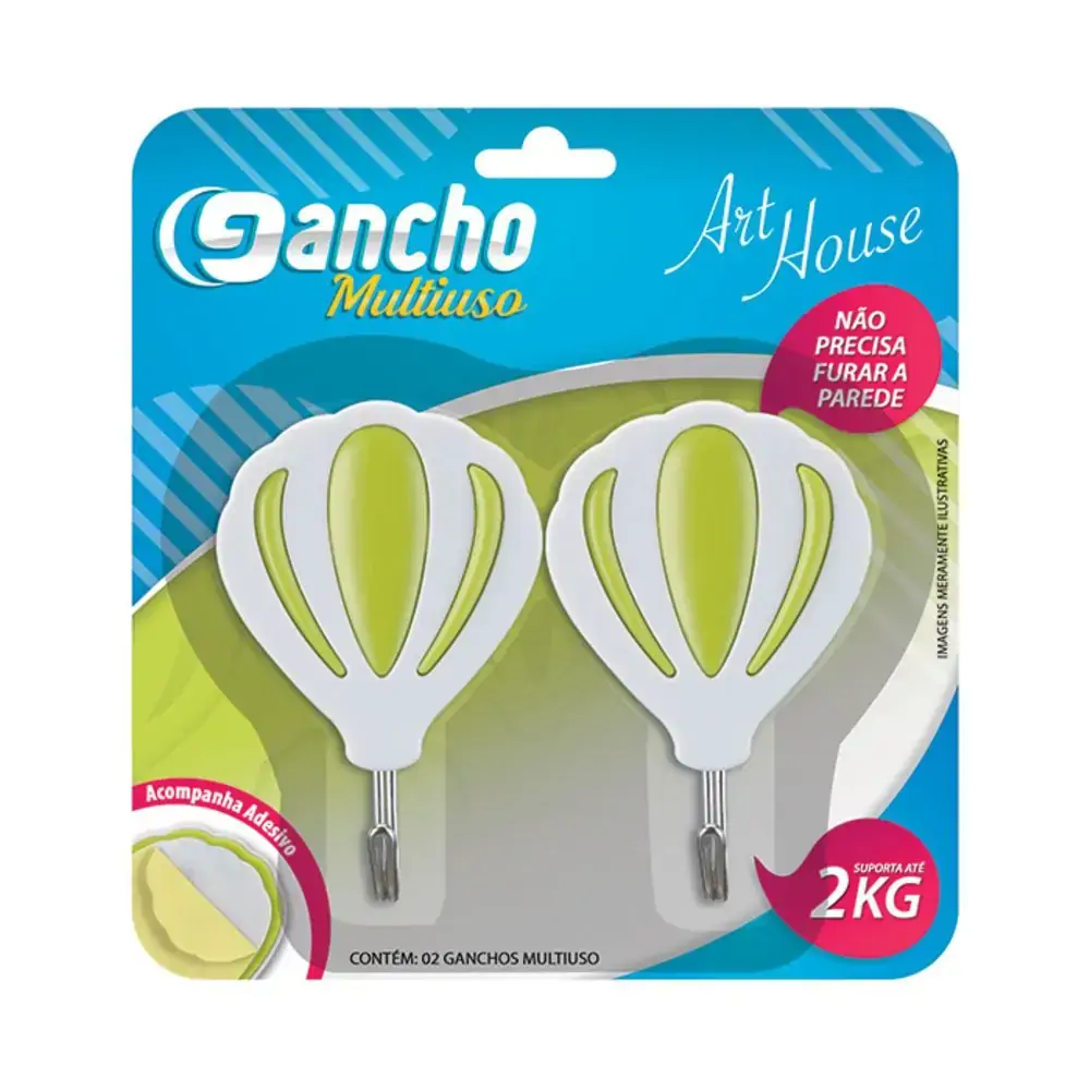 Ganchos Adesivo C/2 Dec Balao