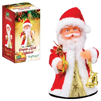 Boneco Papai Noel Musical Giratorio 18cm R.838488