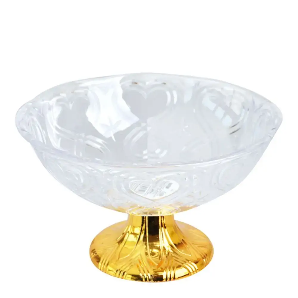 Fruteira Acrylic 23x5x23 Gold Ondas