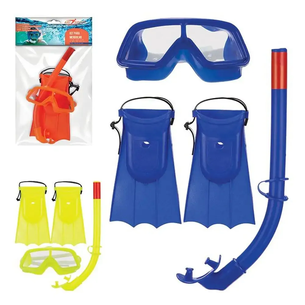 Kit Mergulho Zein Masc Snorkel Pe De Pato Infantil