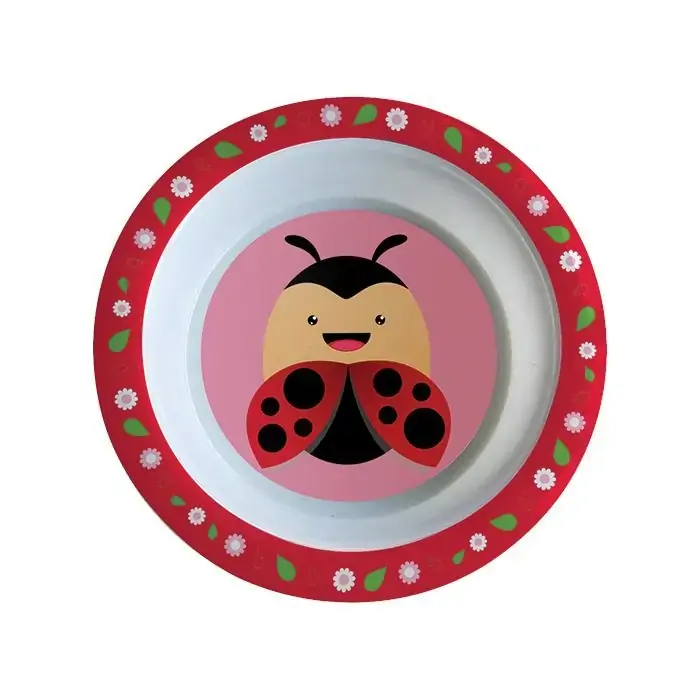 Tigela infantil melamina Joaninha vermelho art house