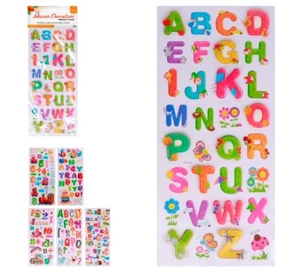 Adesivo Infantil Numeros Letras 66x25cm 840383 Issam