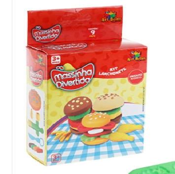 Massinha de Modelar Kit Lanchonete Hambúrguer Art Brink