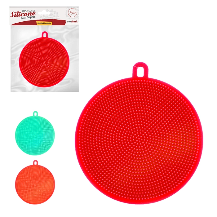 Esponja Multiuso Silicone Red 10,5cm