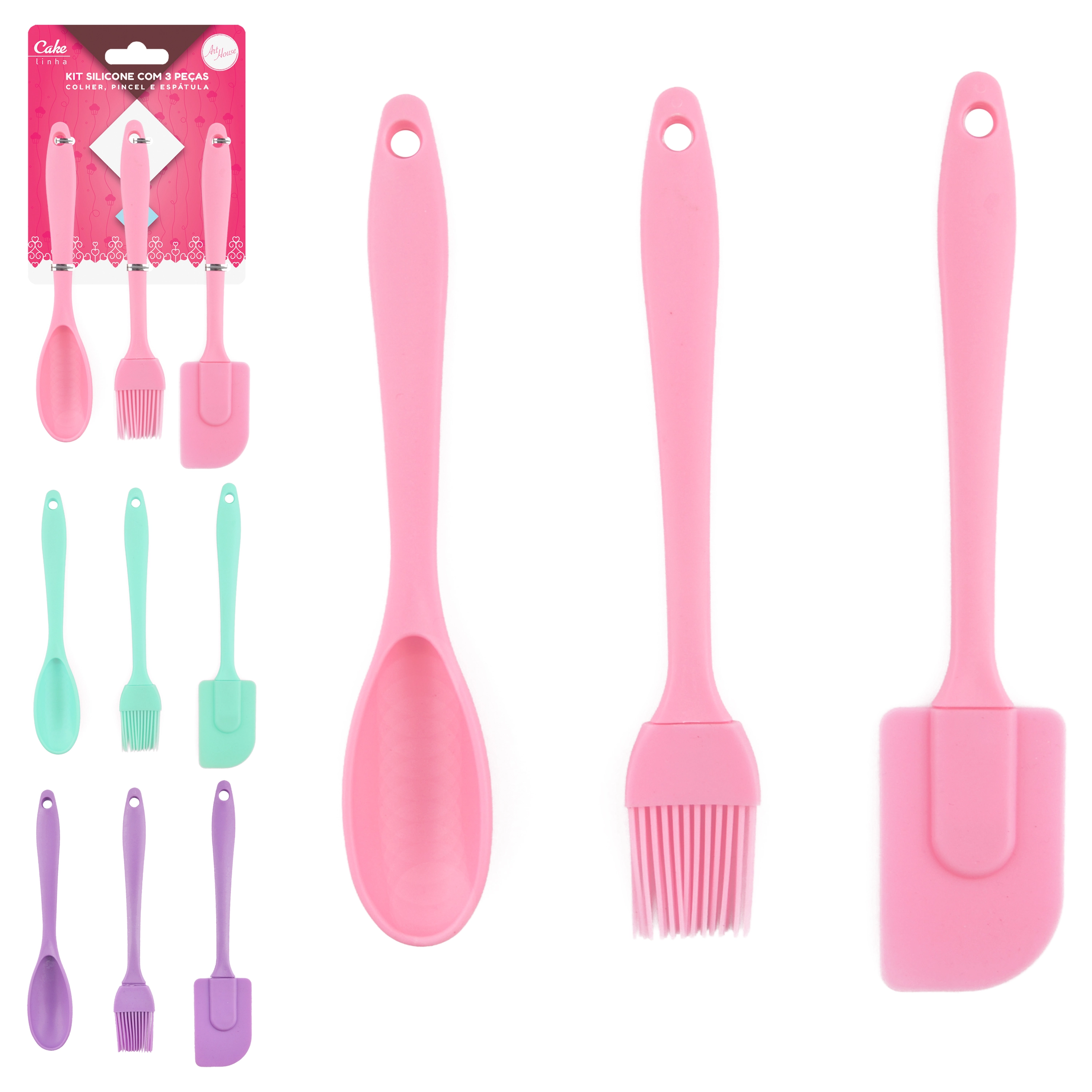 Cake Kit Cozinha 3 Pcs Silicon 48094