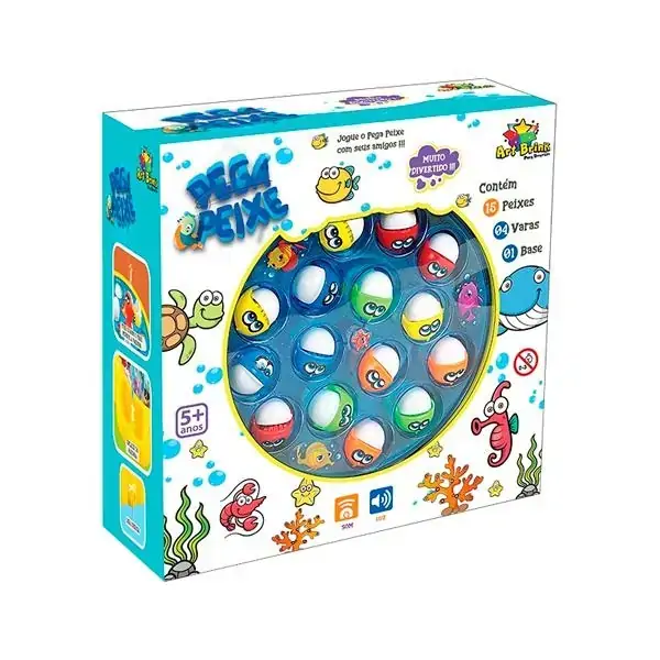 Brinquedo Pega Peixe com Lago Giratório - Art Brink