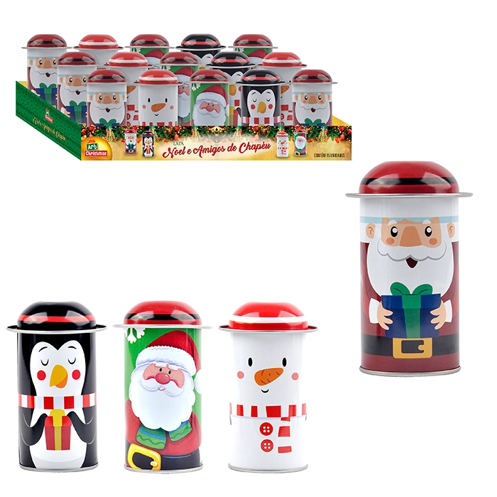 Lata Chapeu Art Christ 11cm Noel E Amigos