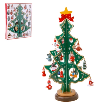 Enfeite Madeira Arvore Desejos 18cm Zein