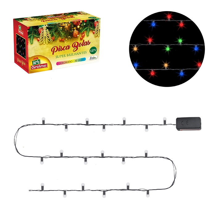 Pisca Bolas Art Christmas 5m 30leds 127v