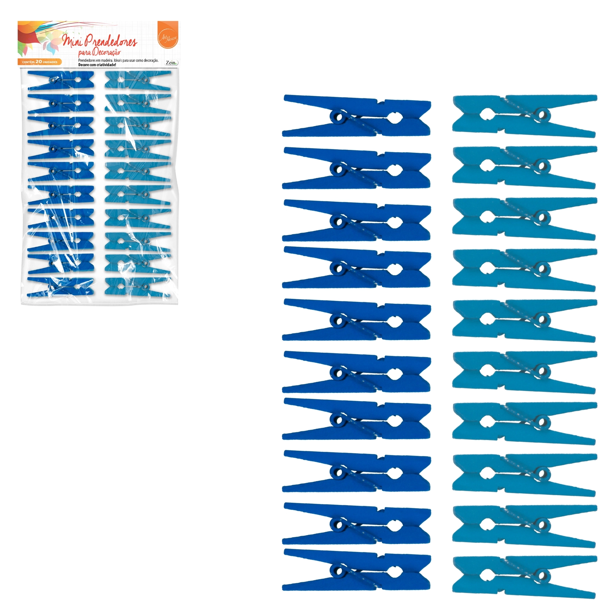 Mini Prendedores Art House C/20pcs Rosa