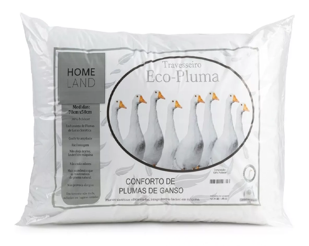 Travesseiro Eco Pluma 50x70cm Tr0365.11 Hedrons
