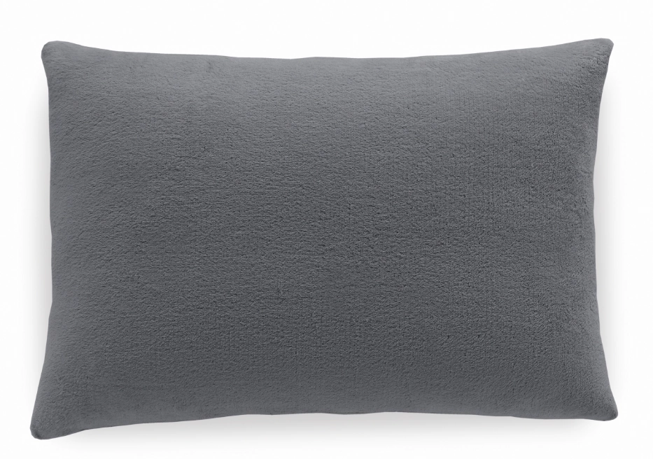 Fronha Plush Coral Fleece Cinza Cromo 50x70cm Rc0565.2202 Hedrons