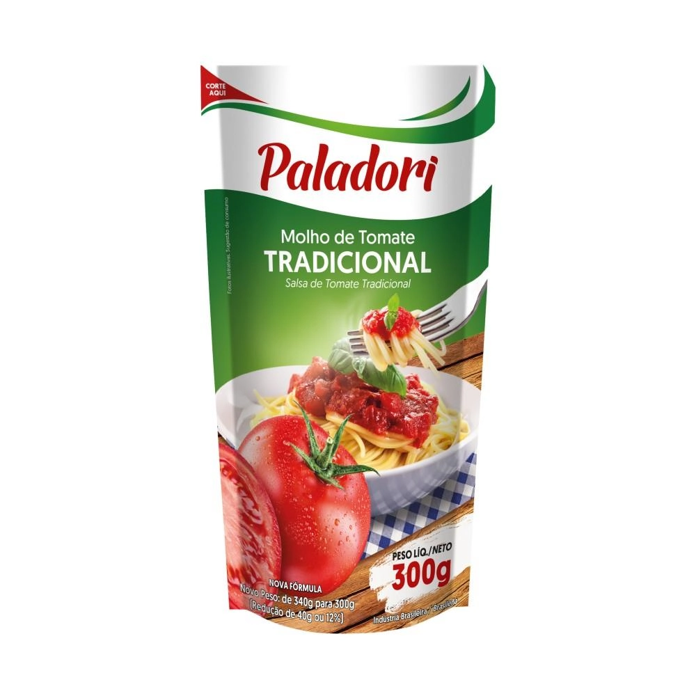 Molho De Tomate Tradicional Paladori Sachê 300g