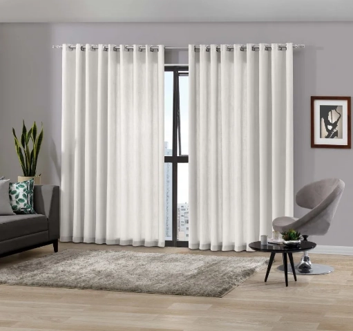 Cortina Duo Monaco Marfim 3.00x1.70m 649033216201011.11 Bella Janela