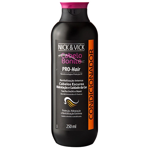 Condicionador Pro Hair Revitalização Intensa Cabelos Escuros Sacha Inchi E Noni Nick Vick
