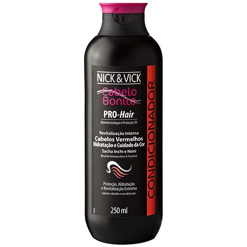 Condicionador Pro Hair Revitalização Intensa Cabelos Vermelhos Sacha Inchi E Noni Nick Vick