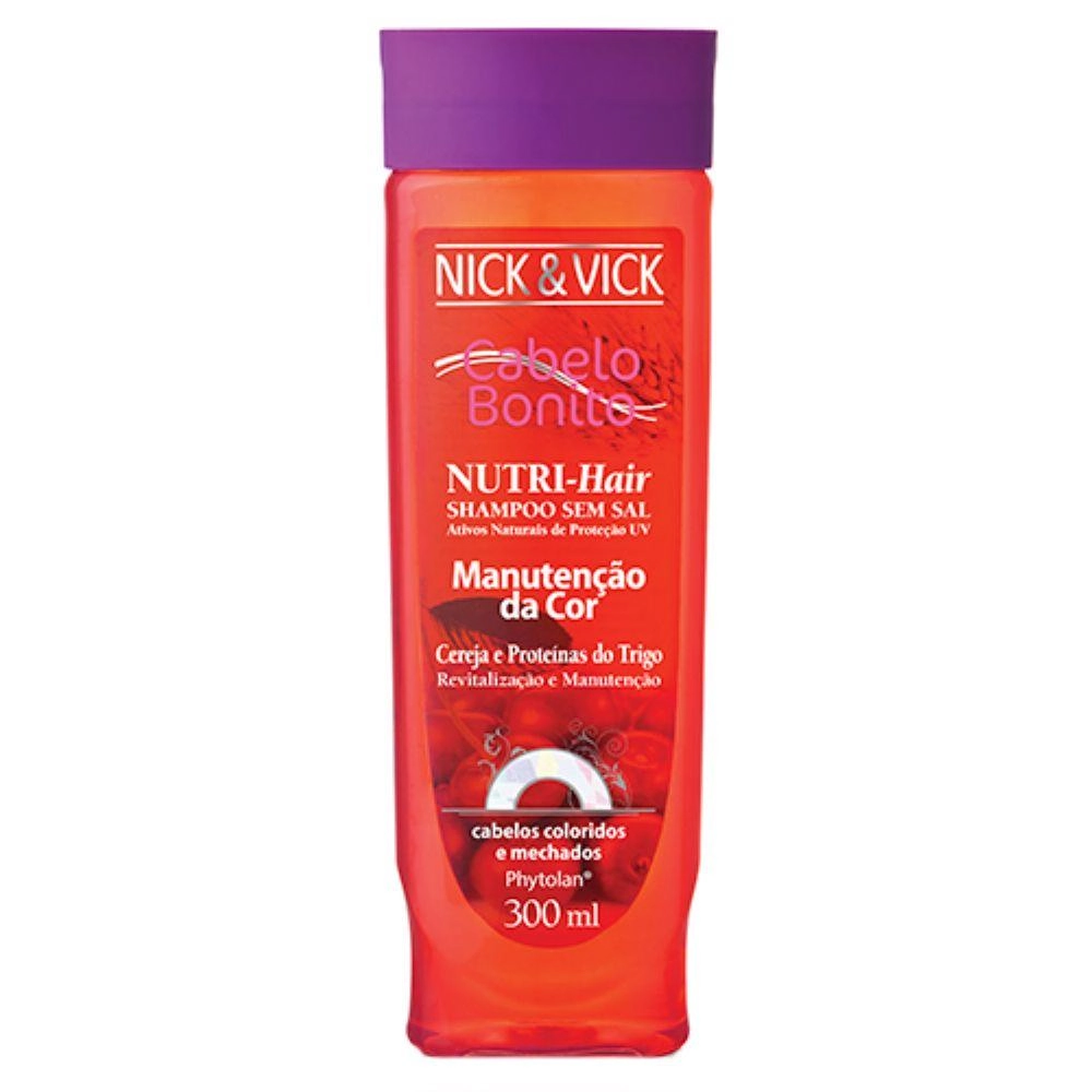 Shampoo Nutri Hair Manutenção Da Cor 300ml Nick Vick