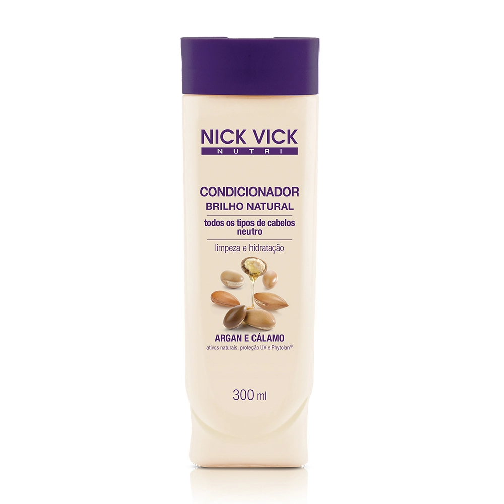 Condicionador Nutri Hair Brilho Natural Argan E Cálamo Uso Frequente Neutro Phytolan 300ml Nick Vick