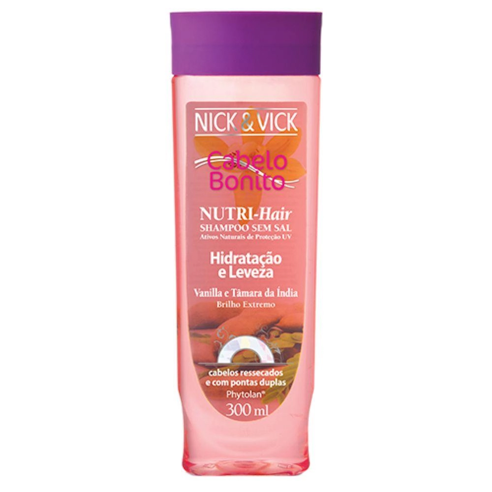 Shampoo Nutri Hair Hidratação E Leveza 300ml Nick Vick