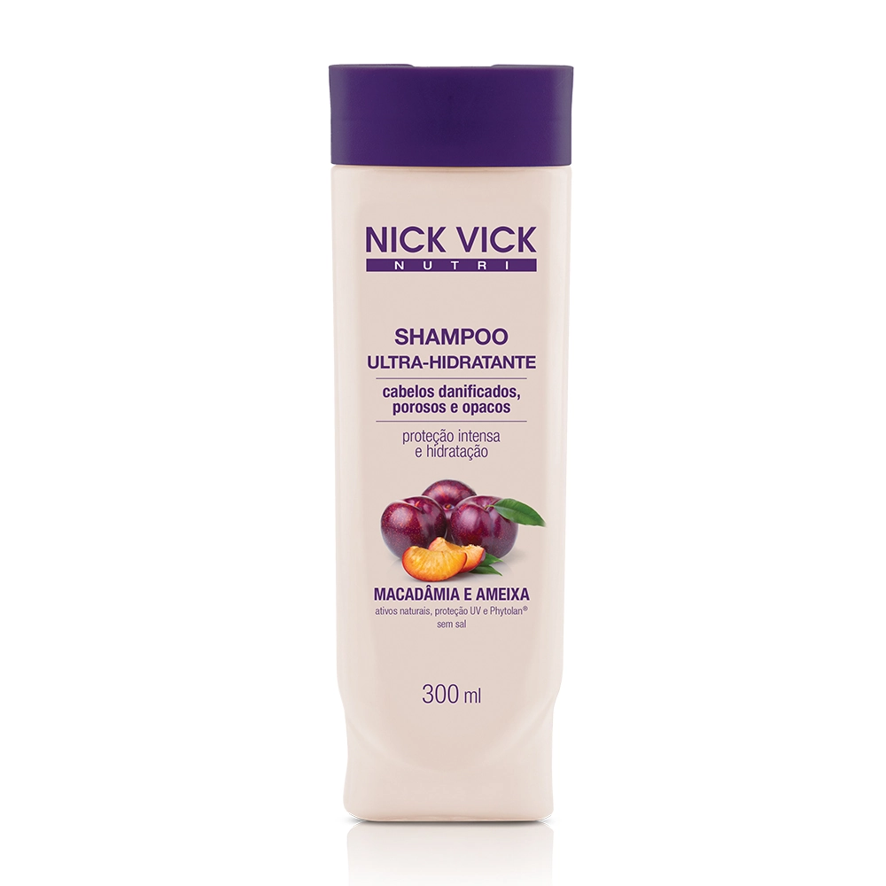 Shampoo Cabelo Bonito Nutri Hair Macadâmia/ameixa 300g Nick Vick