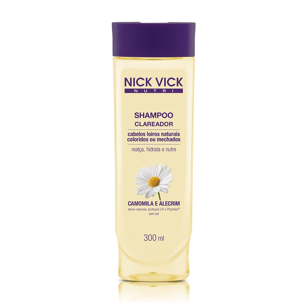 Shampoo Cabelo Bonito Nutri Hair Clareador Camomila/alecrim 300ml Nick Vick
