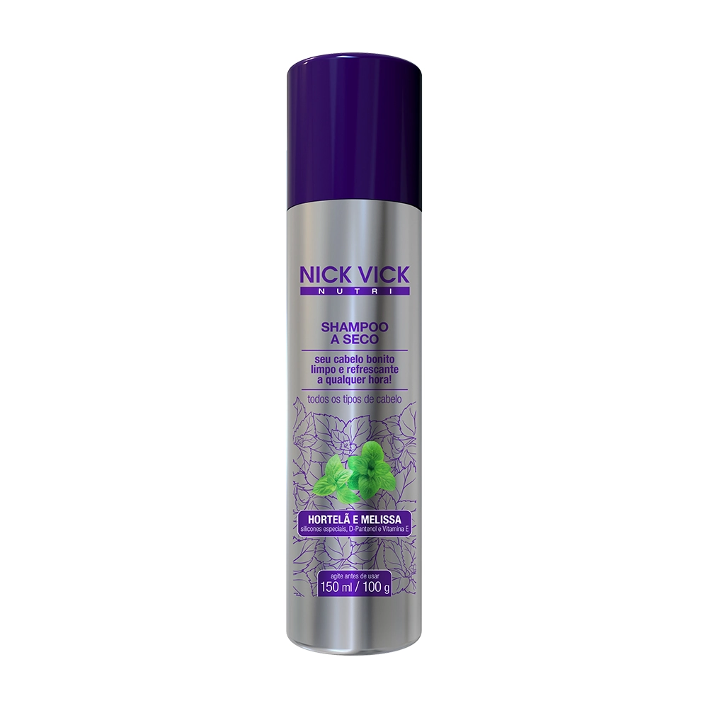 Shampoo A Seco Nick Vick Cabelo Bonito Nutri Hair Hortelã/melissa
