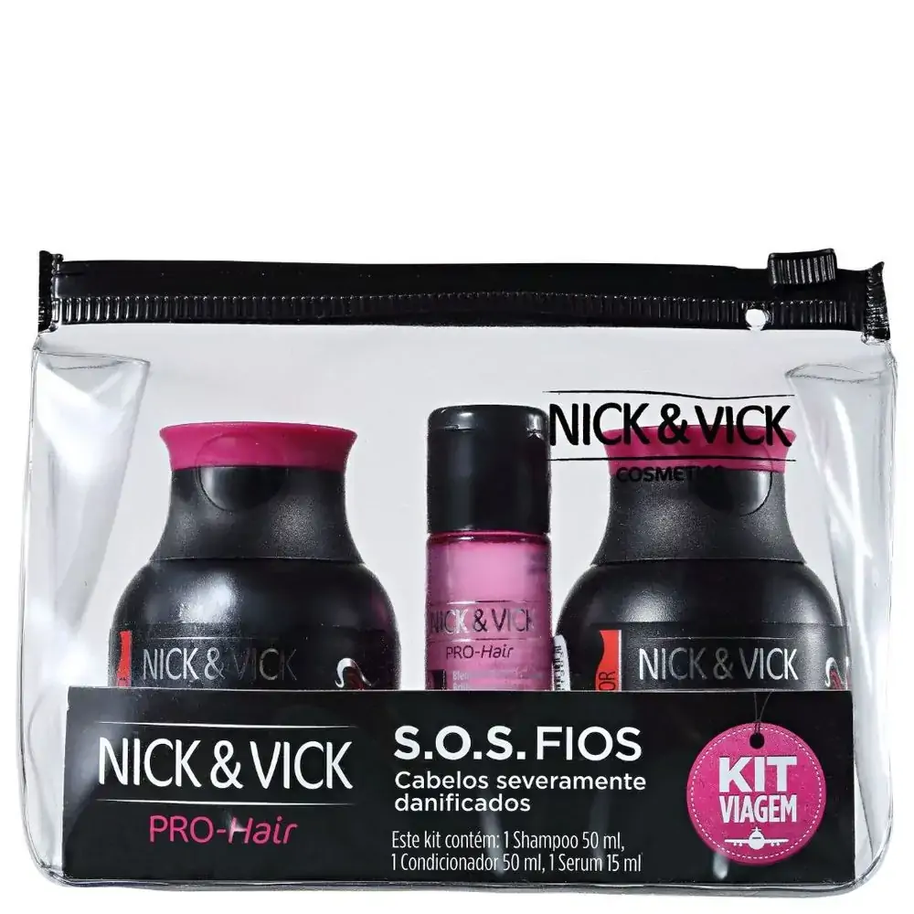 Nick Vick Pro Viagem Iluminados Kit Sh Cond 250g