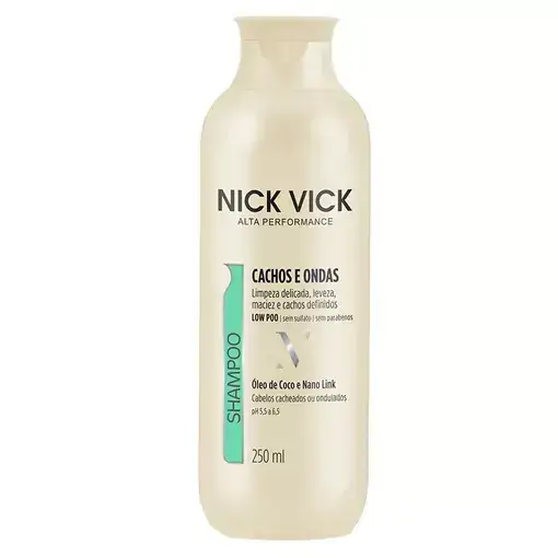 Shampoo Cachos E Ondas 250ml Nick Vick