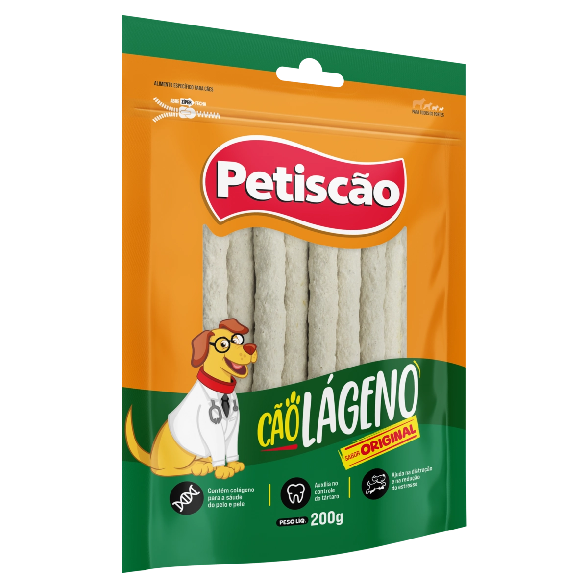 Palito Para Cães Original Petiscão Cãolágeno 200g