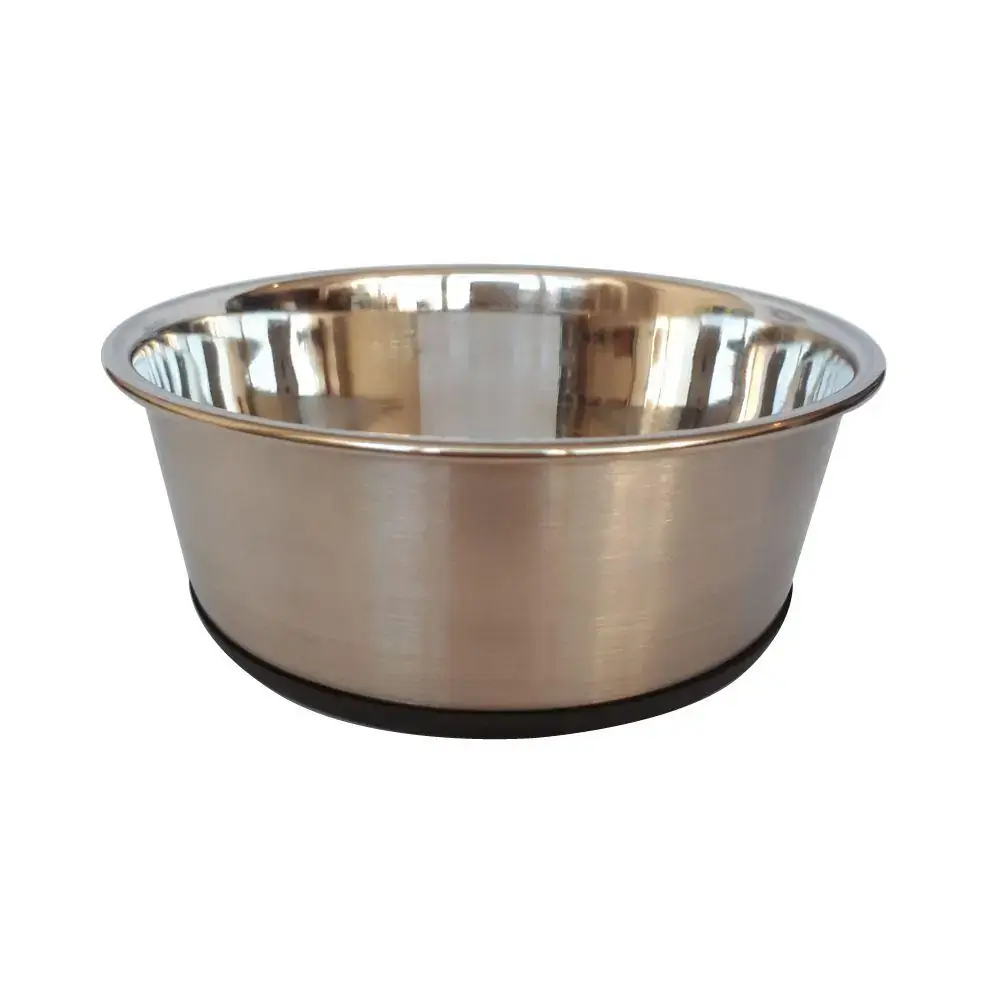 Comedouro Em Metal Com Base Antiderrapante Para Cães