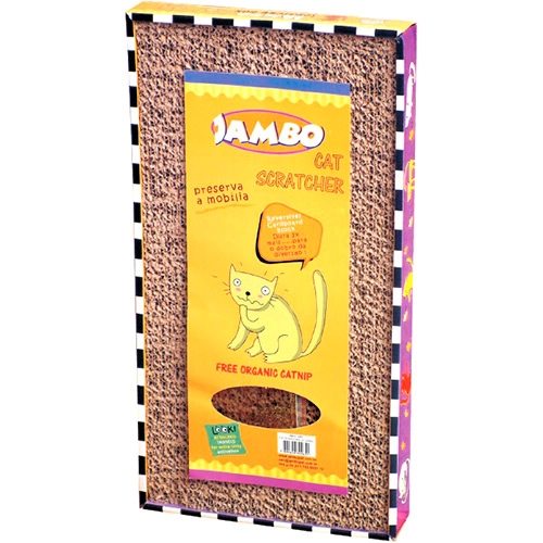 Brinquedo Cat Scratcher Papelão Grande Jambo Pet Marrom