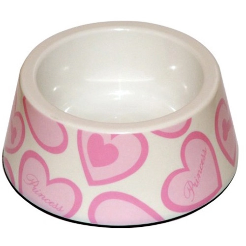 Tigela Jambo Pet Grande Rosa E Branco