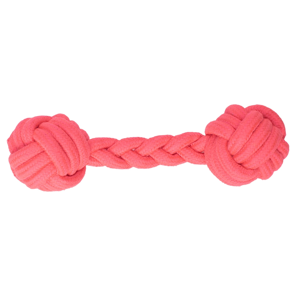 Brinquedo Jambo Mordedor Corda Osso Para Cães Rosa