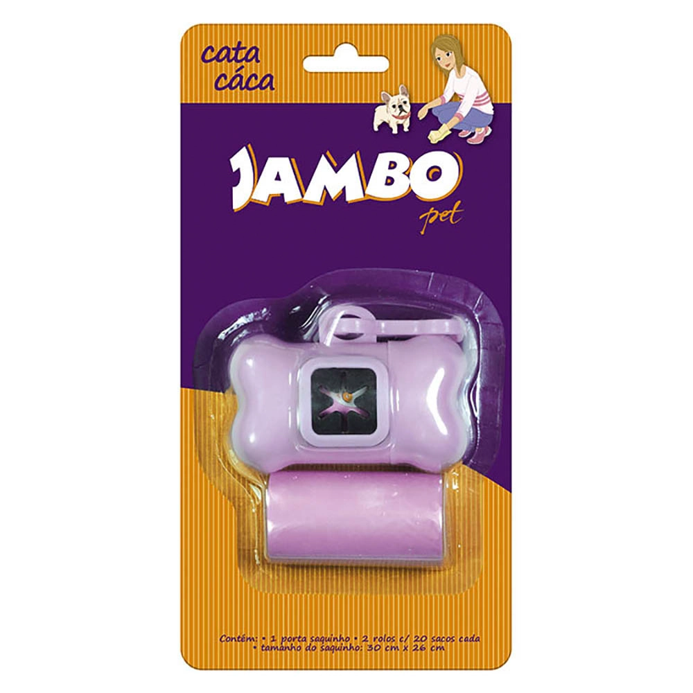 Porta Saquinhos Higiênicos Basic Rosa Jambo