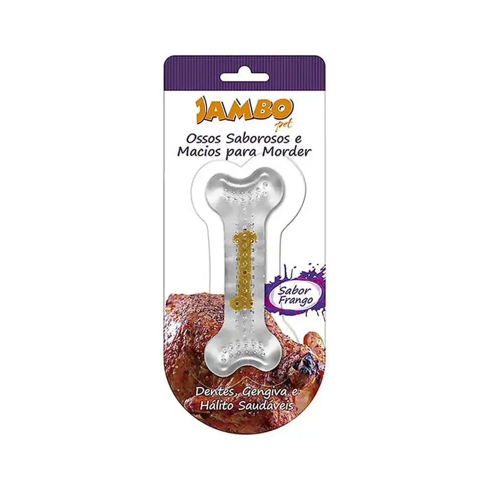 Osso de Silicone sabor Frango - Jambo Osso de Silicone sabor Frango Pequeno - Jambo