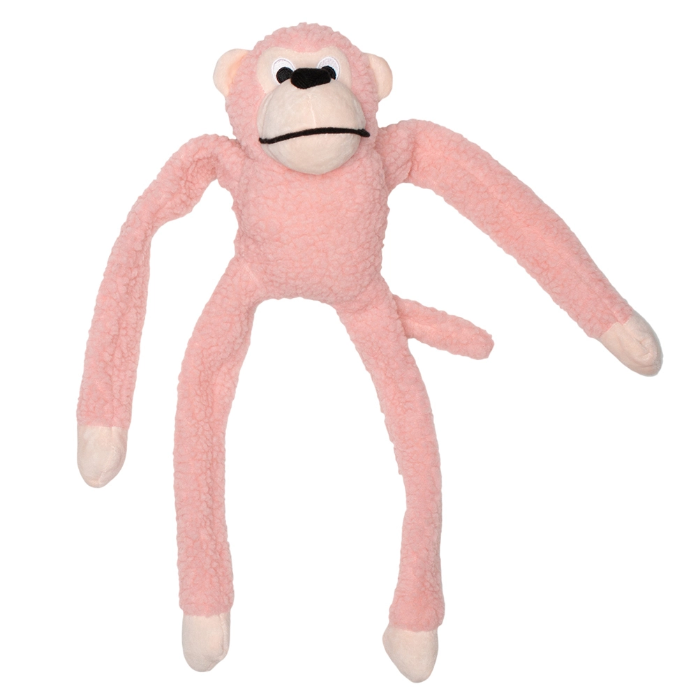 Brinquedo Macaco Pelúcia Jambo Para Cães Rosa