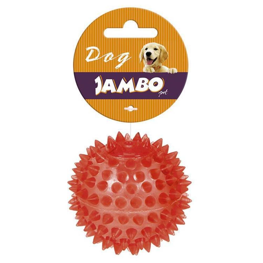Brinquedo Bola Tpr Espinho Para Cães Vermelho