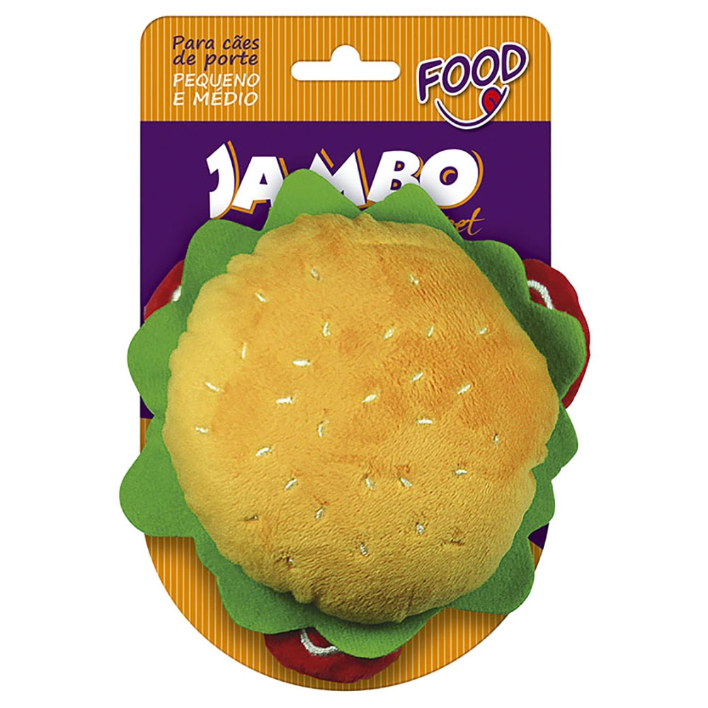 Brinquedo Food Hambúrguer Jambo Para Cães