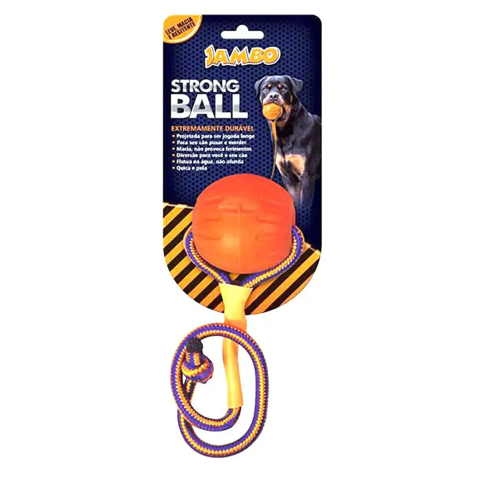Bola Com Corda Laranja Strong Ball Strong Ball