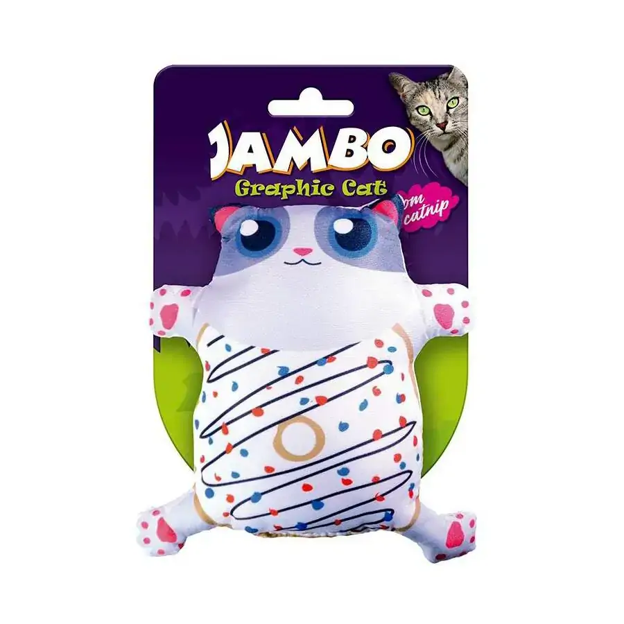 Brinquedo Cat Grafic Cute Donut Jambo Para Gatos