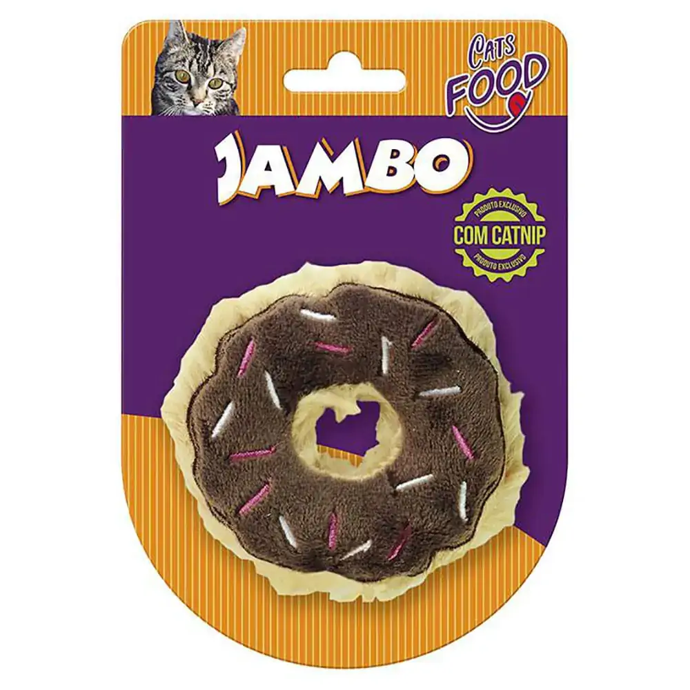 Brinquedo Cat Food Donut Chocolate Jumbo Para Gatos