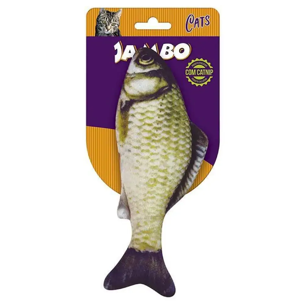 Brinquedo Para Gato Com Catnip Peixe Real Jambo Pet