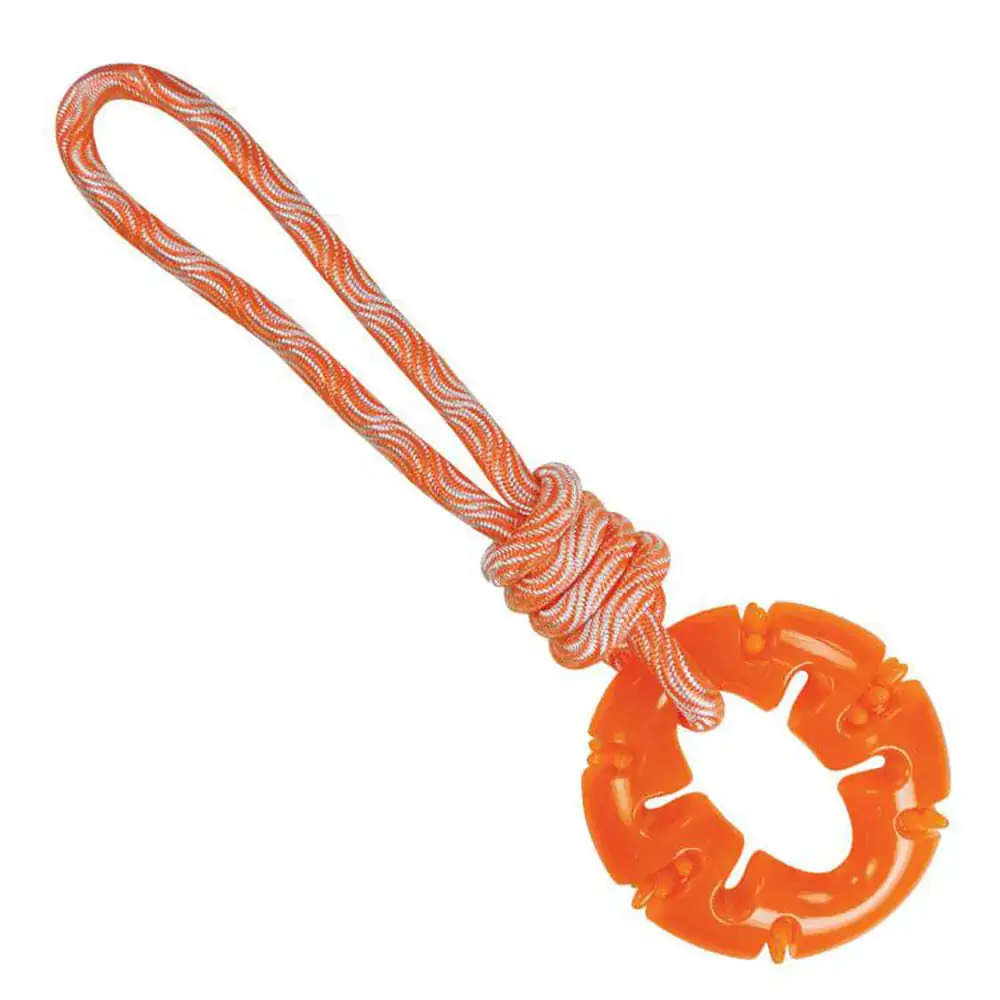 Brinquedo Mordedor Treat Ring Rope Laranja Jambo Un