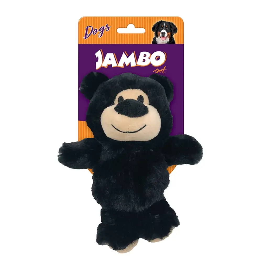 Mordedor De Pelucia Happy Bear Preto P