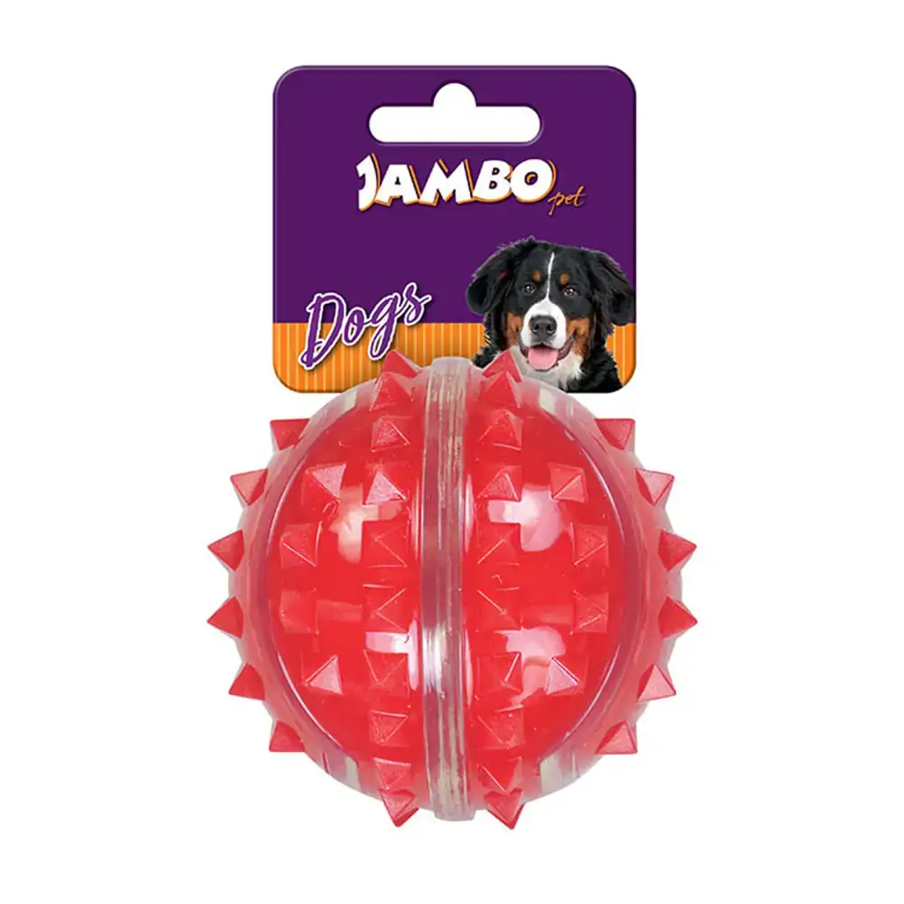 Bola Dura Espinho Vermelha Média Jambo Pet