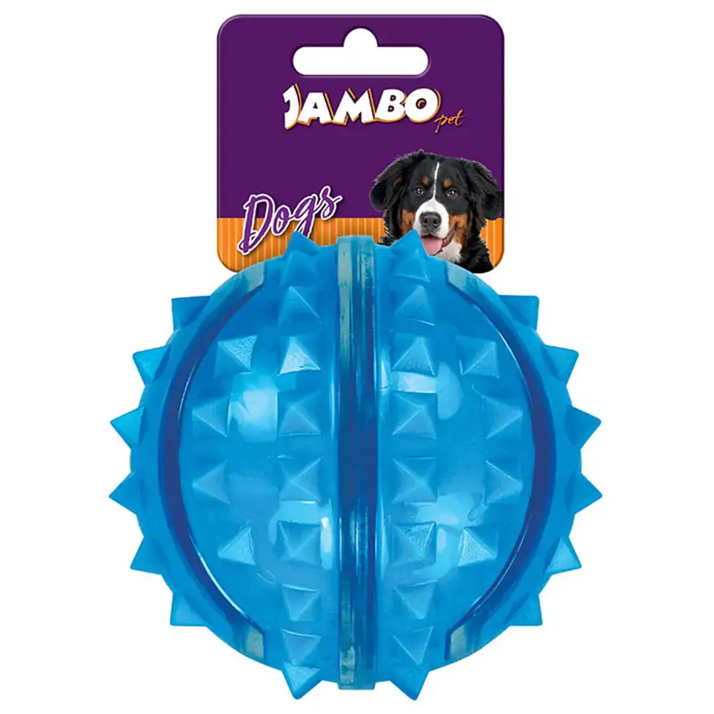 Brinquedo Bola Dura Espinho Azul Grande Jambo 1un