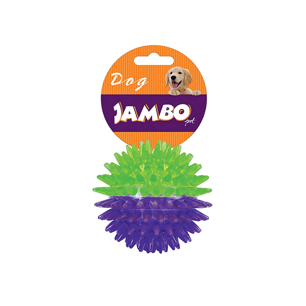 Bola Tpr Pequena Espinho Dual Roxo E Verde