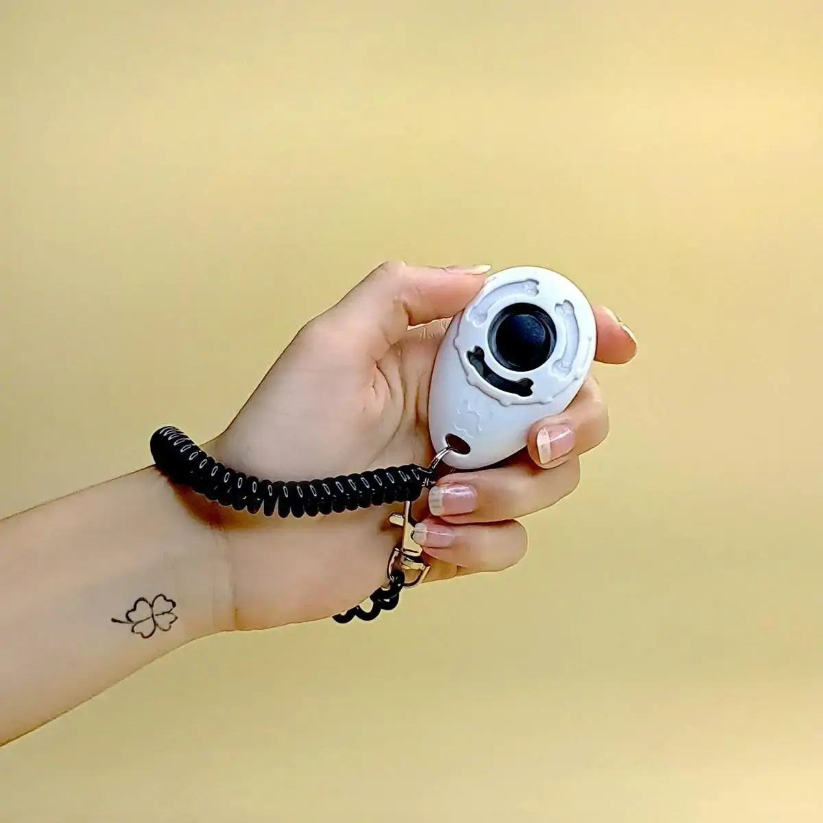 Clicker Branco Basic Para Adestramento Cães Jambo